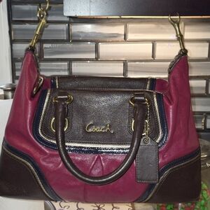 Coach Beet Red and Brown Women's Bag.